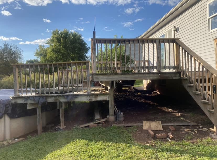 Deck remodel before